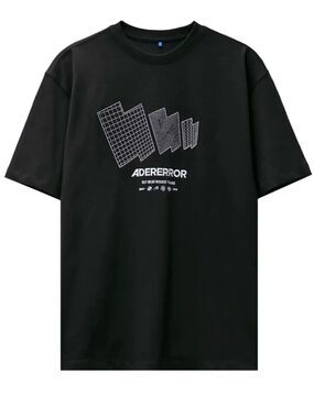 ADERERROR Black Tetris Logo Graphic Tee shirt • men’s small (oversized)